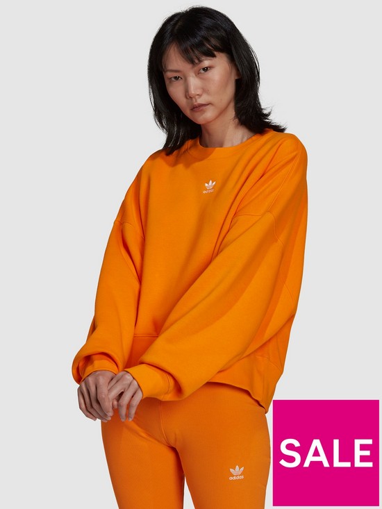 front image of adidas-originals-sweatshirt-orange