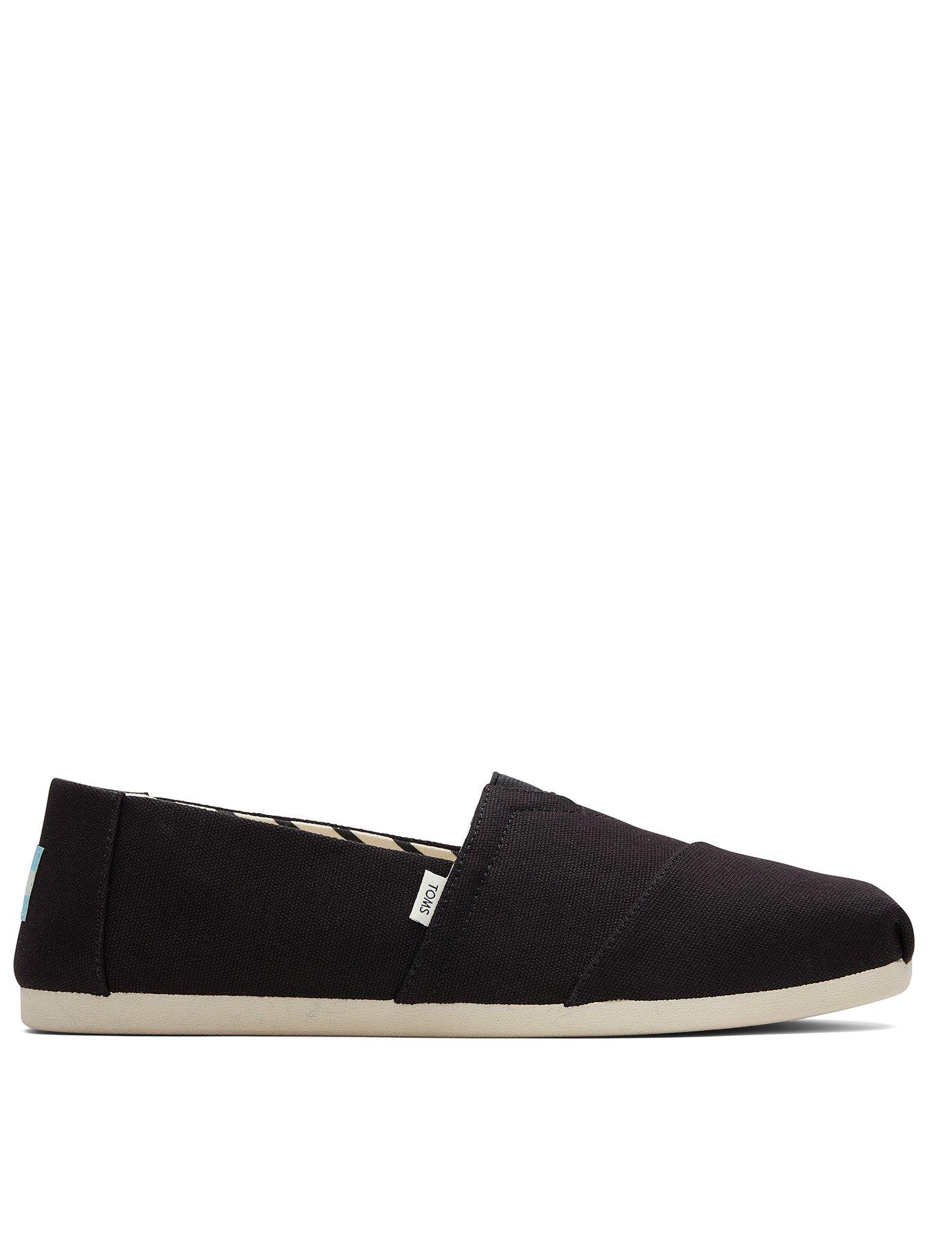 TOMS Men s Alpargata Cotton Canvas Slip On Espadrille Black Very