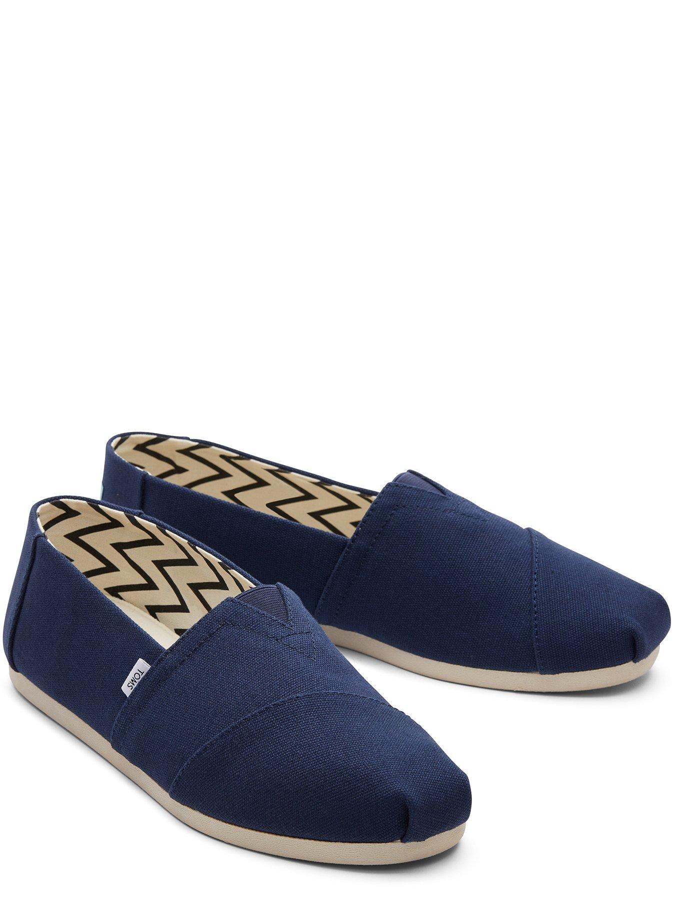 Image 3 of 5 of TOMS Men's Alpargata Cotton Canvas Slip-On Espadrille - Navy