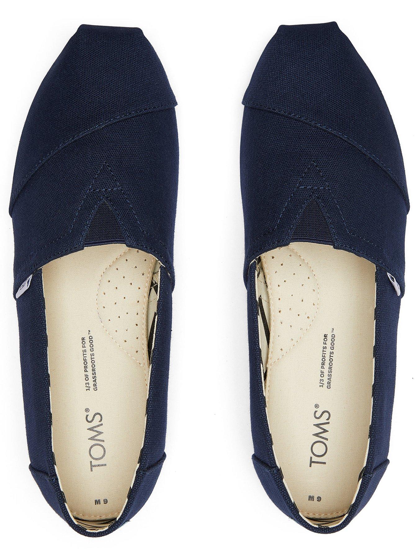 Image 4 of 5 of TOMS Men's Alpargata Cotton Canvas Slip-On Espadrille - Navy