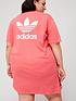  image of adidas-originals-t-shirtnbspdress-plus-size-coral