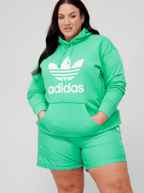 adidas-originals-trefoil-hoodie-plus-size-green