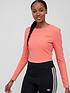  image of adidas-originals-utility-rev-cropped-long-sleeve-top-coral