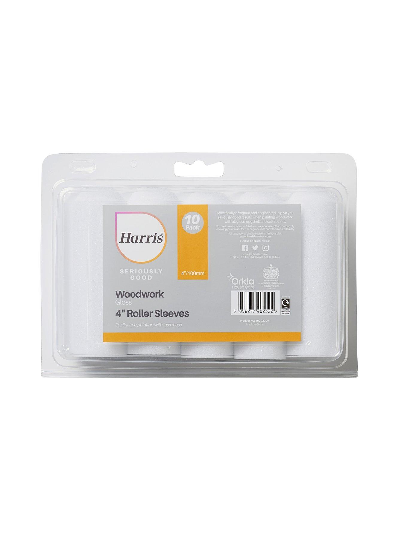 Image 2 of 2 of Harris Seriously Good Woodwork Gloss Mini Roller Sleeve 4in 10 Pack - 199 grams