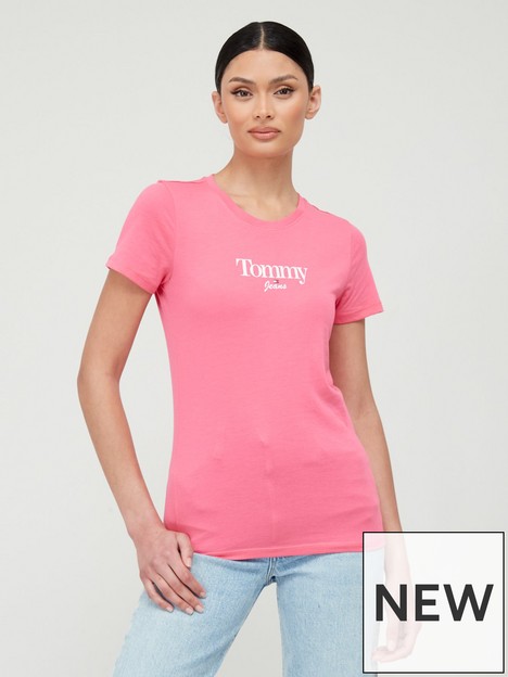 tommy-jeans-skinny-essential-logo-short-sleeve-t-shirt-pink