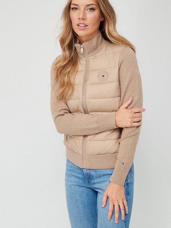 Beige M discount 68% WOMEN FASHION Jackets Knitted Cortefiel vest 