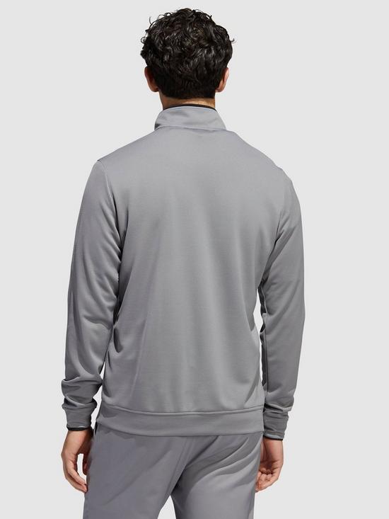 stillFront image of adidas-golf-primegreen-upfnbspquarter-zip-pullover-greyblack