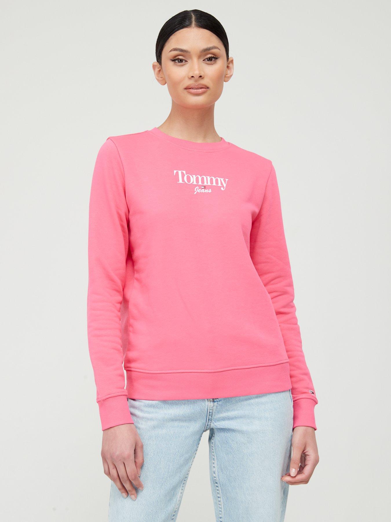 Fashion Sweats Sweatshirts Wrangler Sweat Shirt pink-white printed lettering casual look 