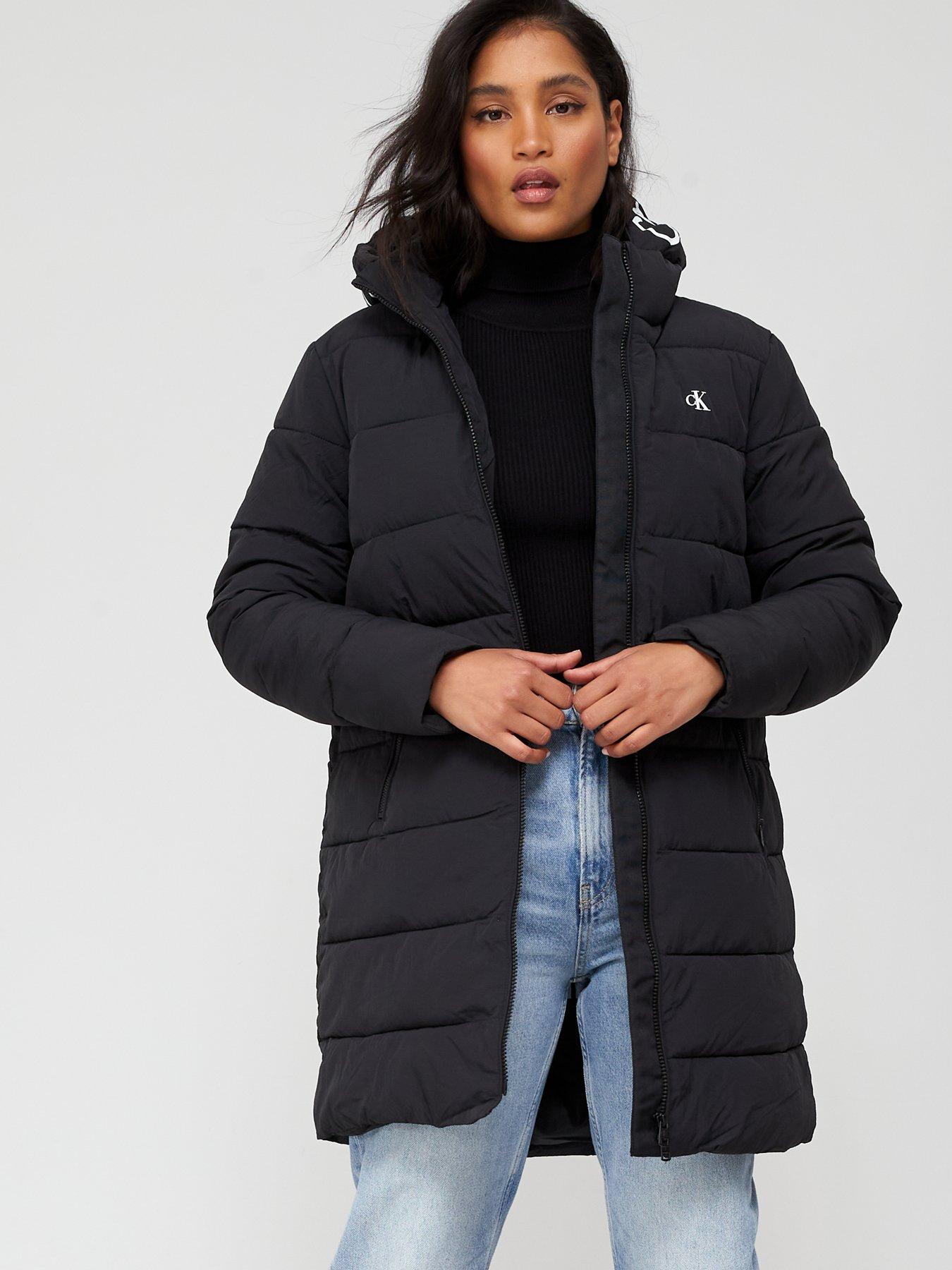 calvin klein logo coat