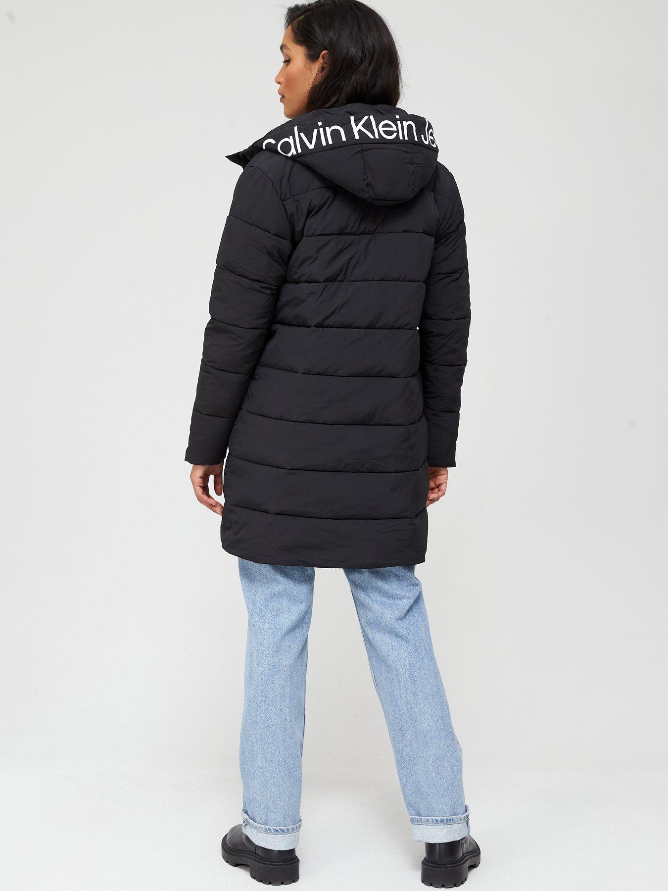 calvin klein logo coat