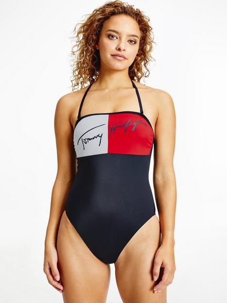 tommy-hilfiger-colour-blocked-bandeau-one-piece-swimsuit-navy