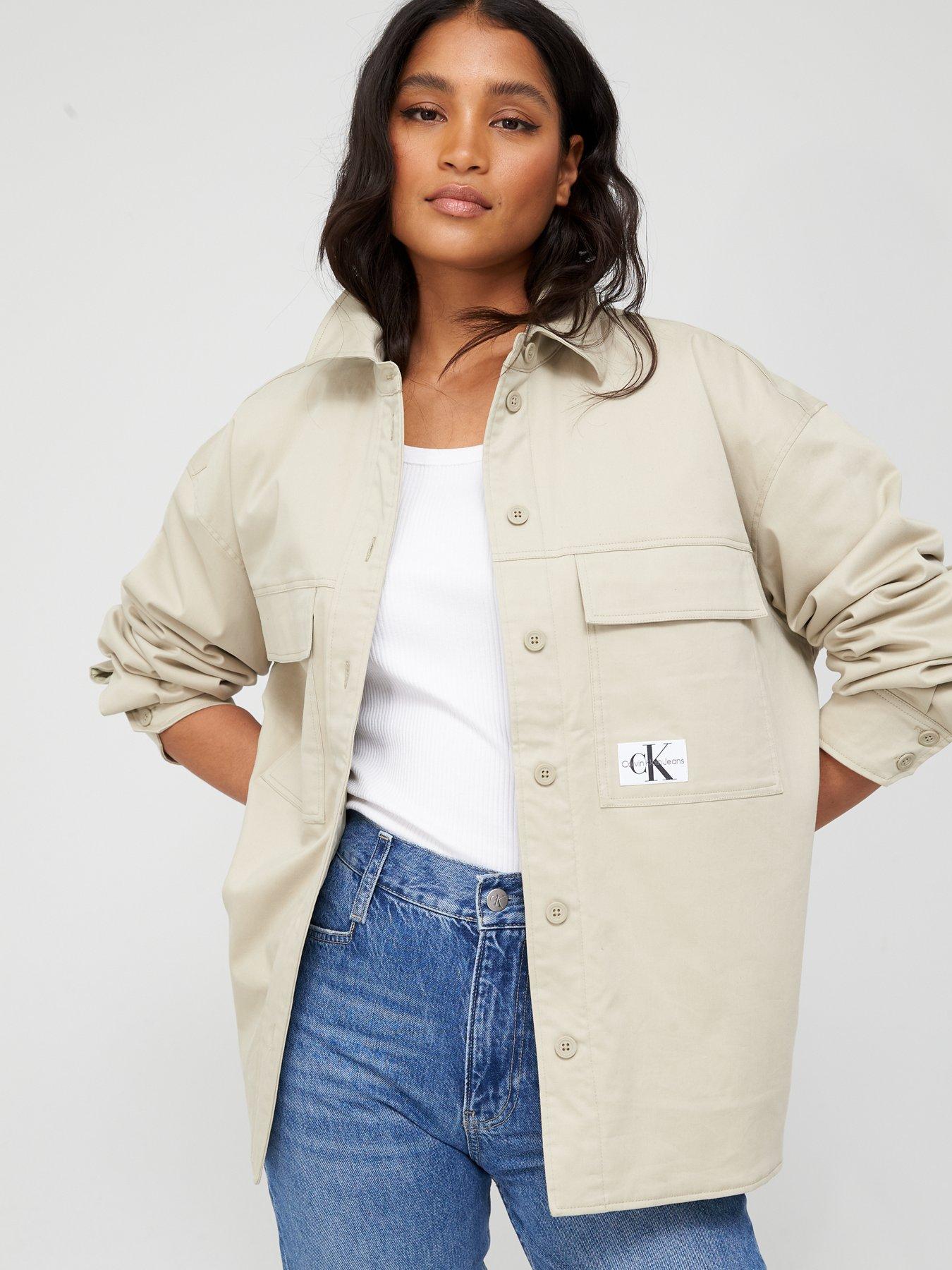 discount 53% Parfois overshirt White/Black Single WOMEN FASHION Jackets Overshirt Jean 