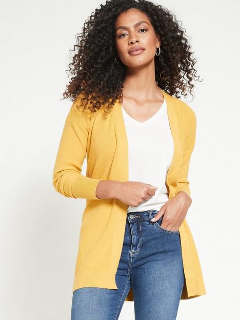 everyday-knitted-ribbed-tie-waist-cardigan-mustard