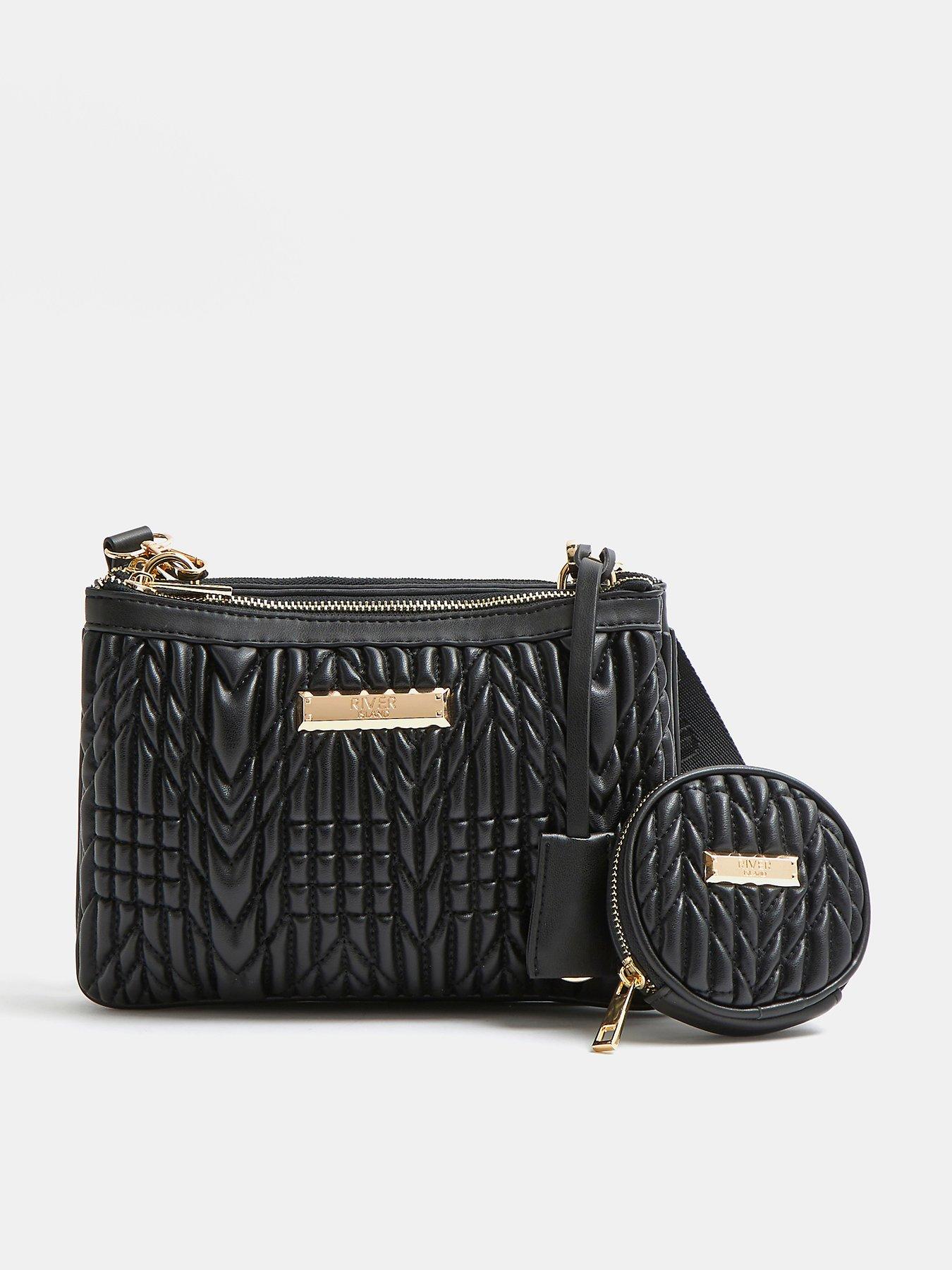 Women Quilted Boxy Pouch - Black