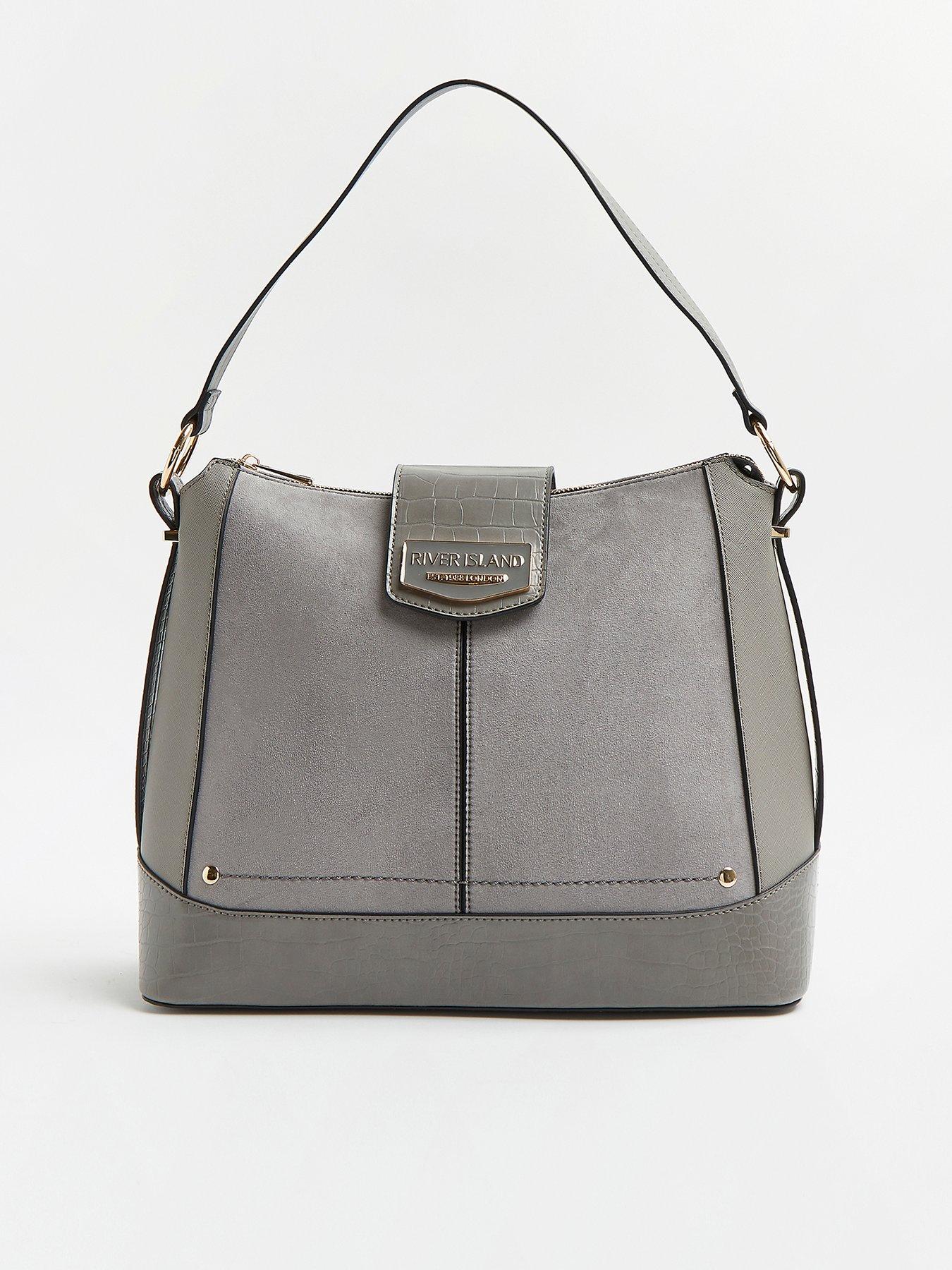 river island grey purse
