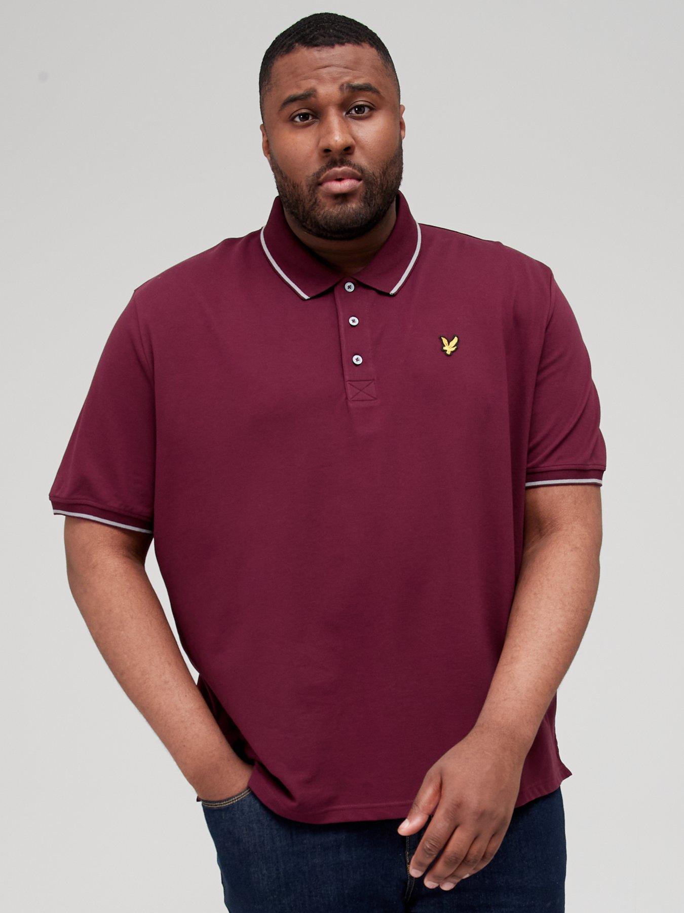 Lyle and scott burgundy hot sale shirt