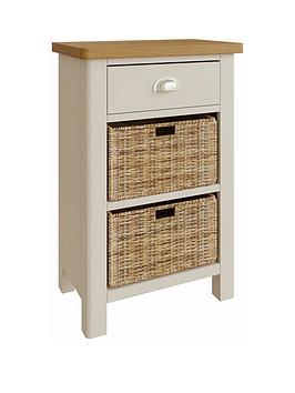 Product photograph of K-interiors Fontana Ready Assembled 1 Drawer 2 Basket Sideboard from very.co.uk