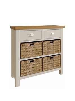 Product photograph of K-interiors Fontana Ready Assembled 2 Drawer 4 Basket Sideboard from very.co.uk