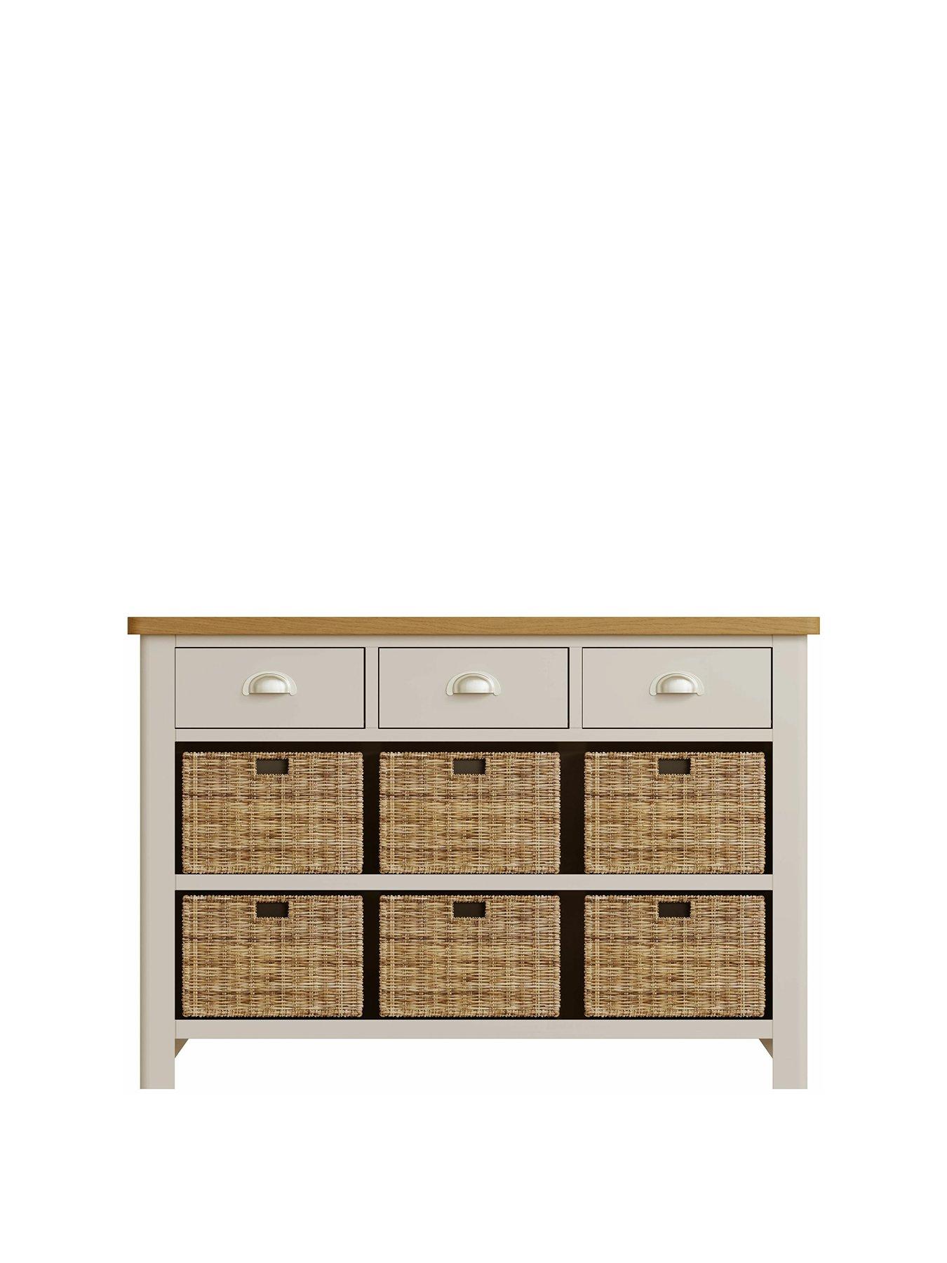 Sideboard with basket deals drawers