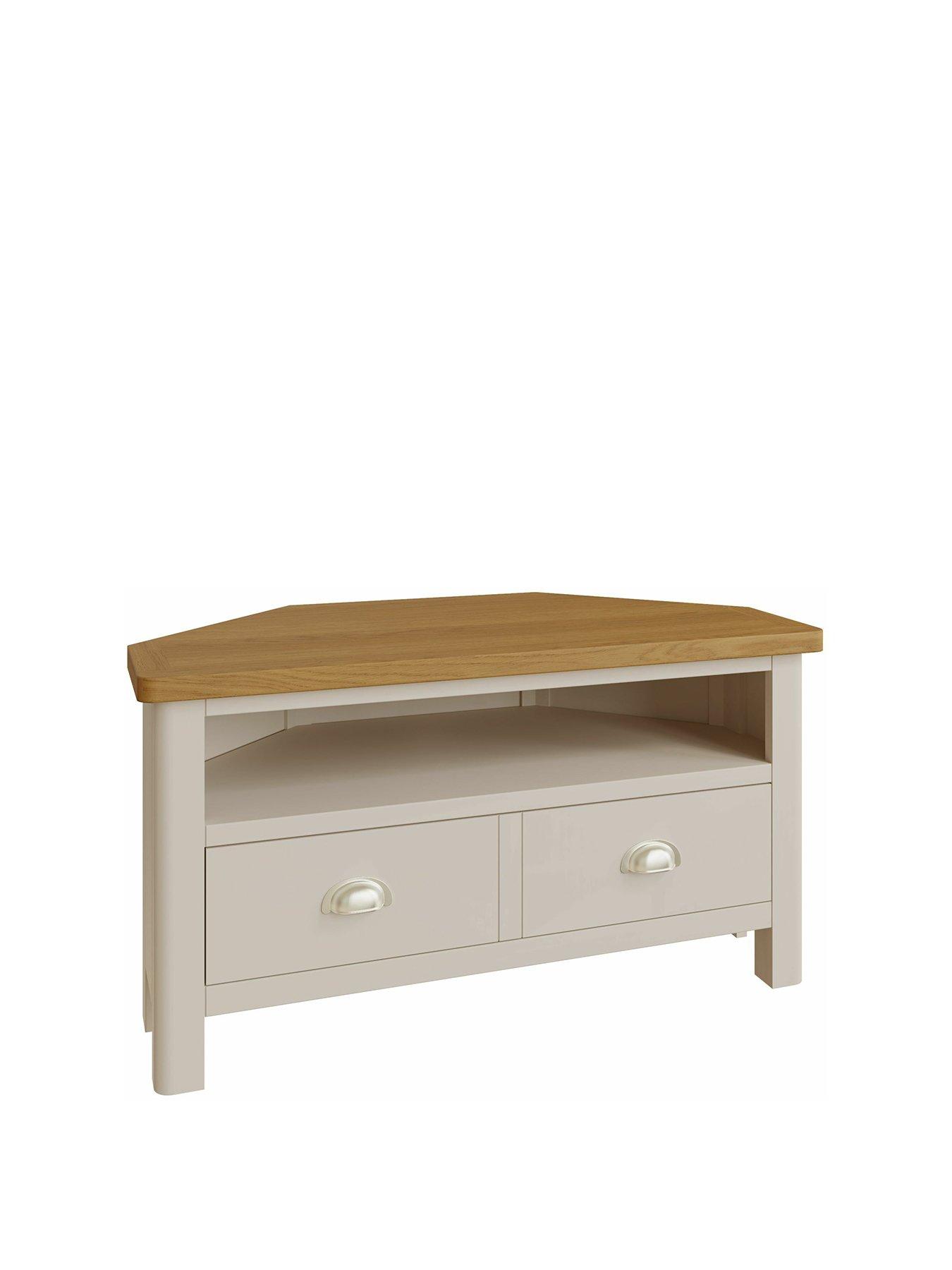KInteriors Fontana Ready Assembled Corner TV Unit fits up to 42 inch
