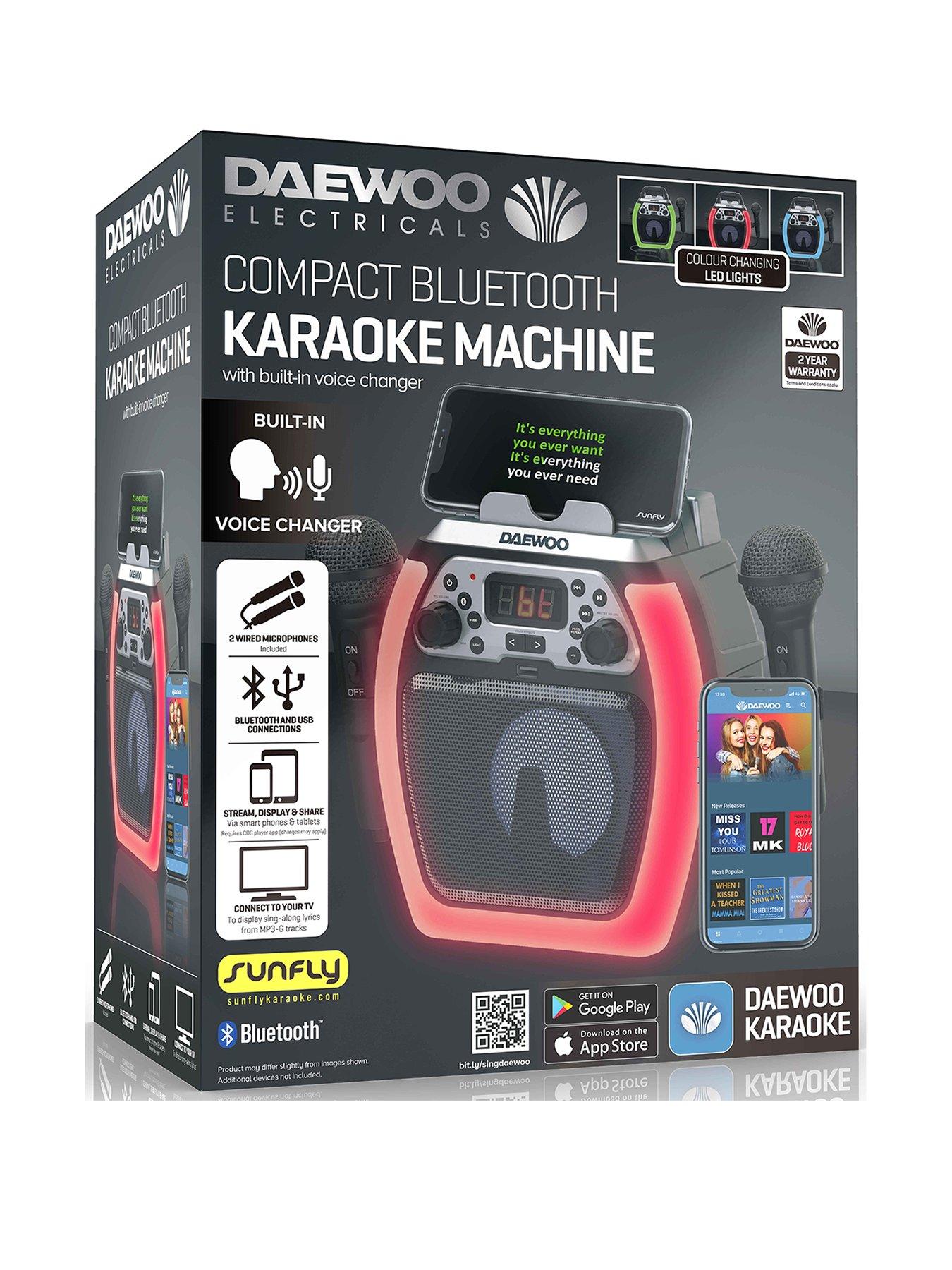 Daewoo COMPACT BLUETOOTH KARAOKE MACHINE BLACK very.co.uk