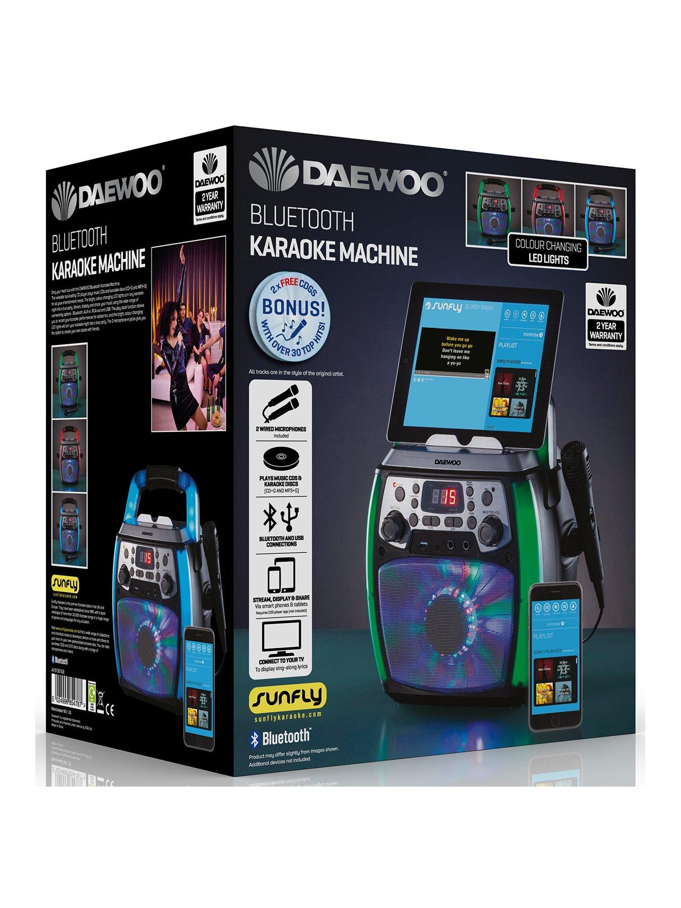 Daewoo BLUETOOTH KARAOKE MACHINE BLACK very.co.uk