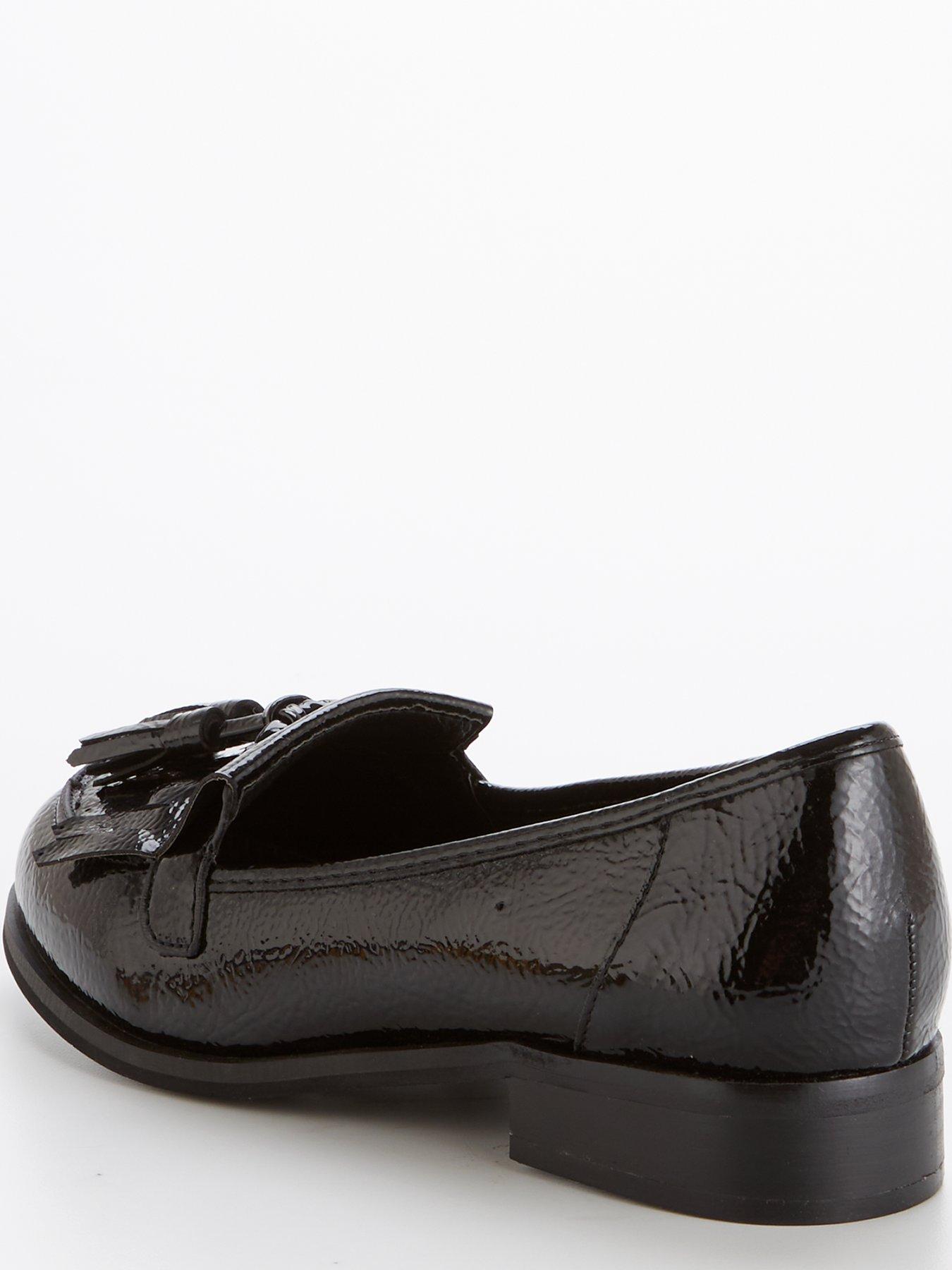 Wide fit 2024 leather loafers