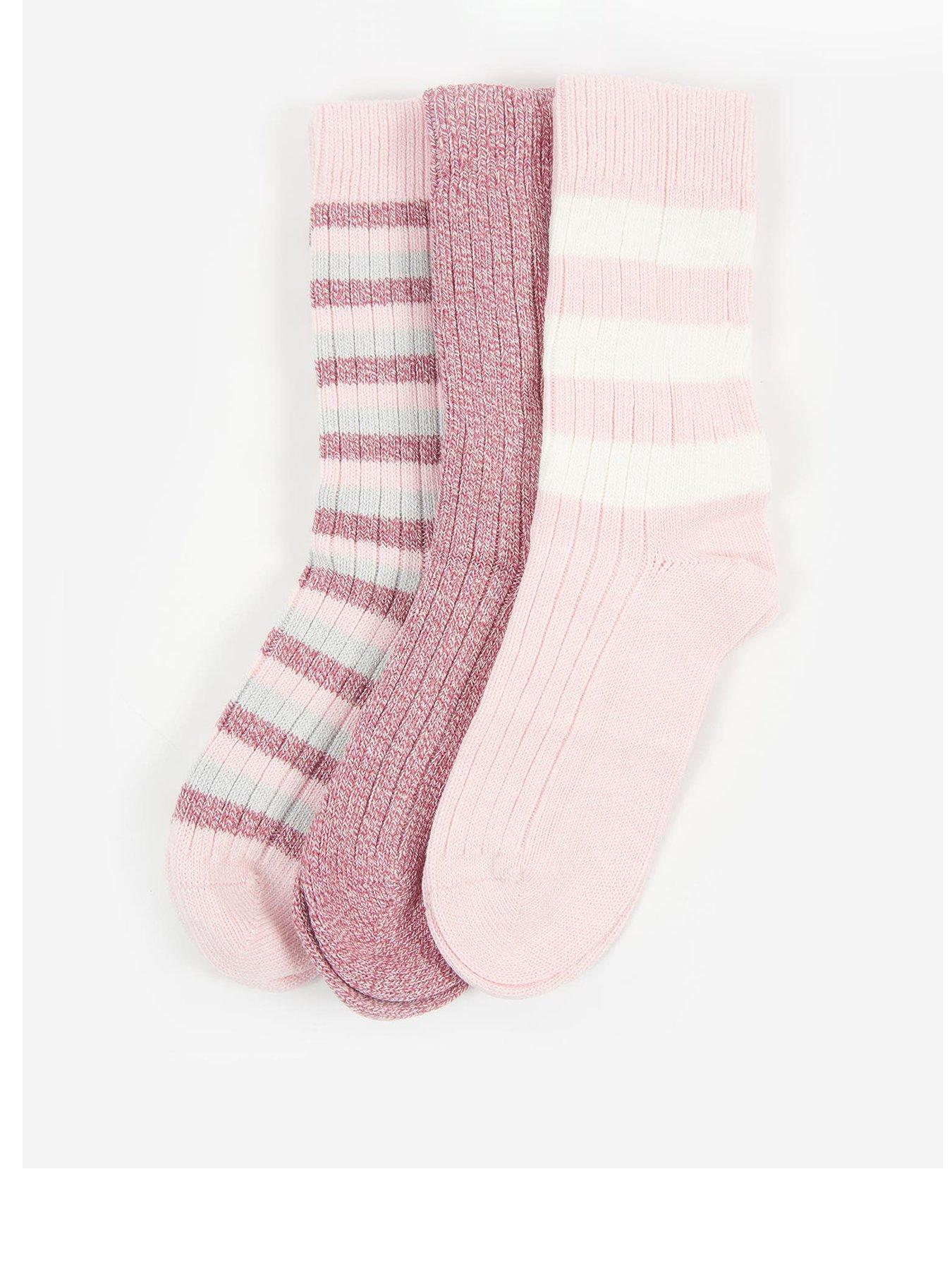 Women Stripe Sock Set - Pink