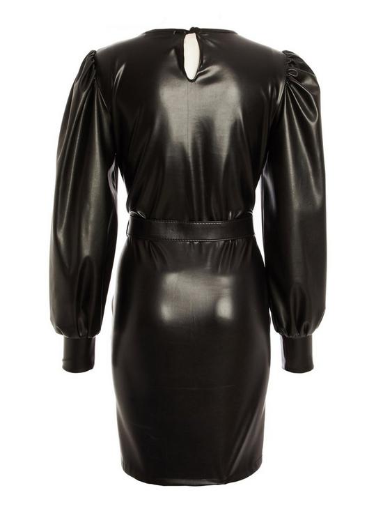 Quiz Faux Leather Bodycon Dress | very.co.uk