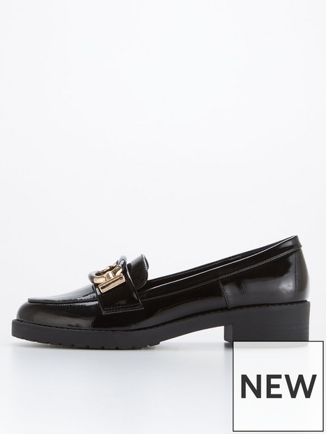 v-by-very-metal-trim-loafer-black