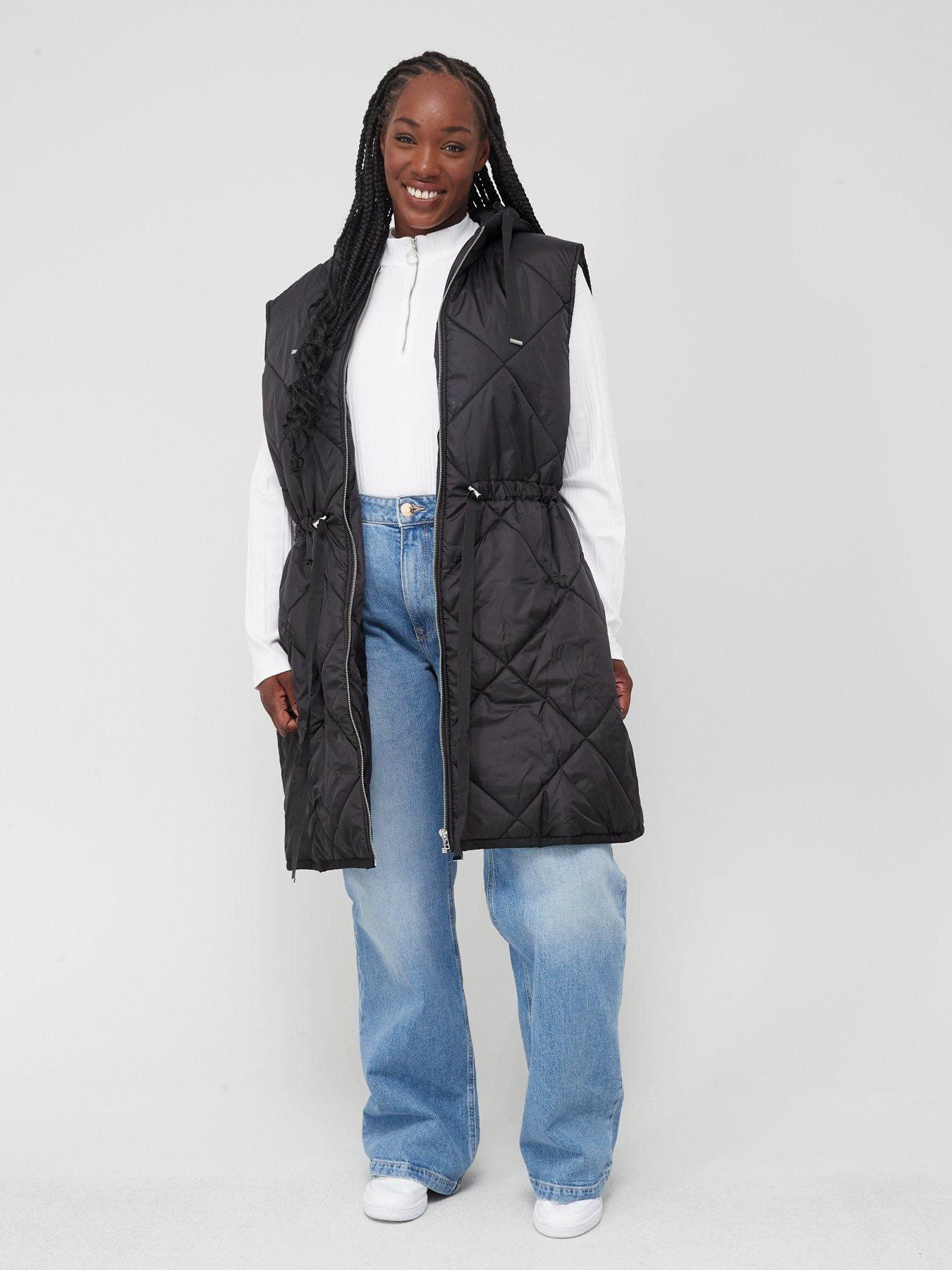 black midi gilet