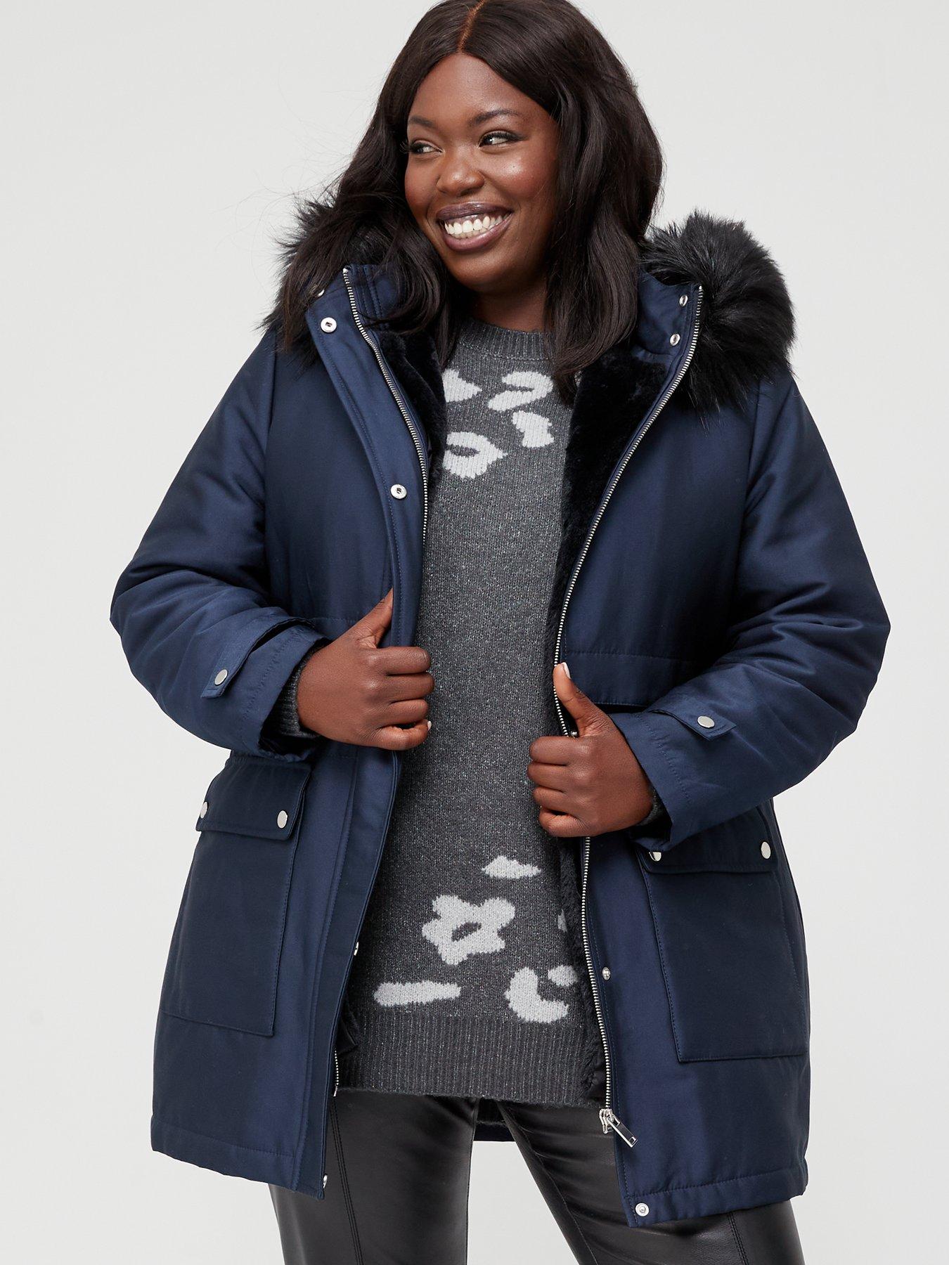 Navy parka womens store uk