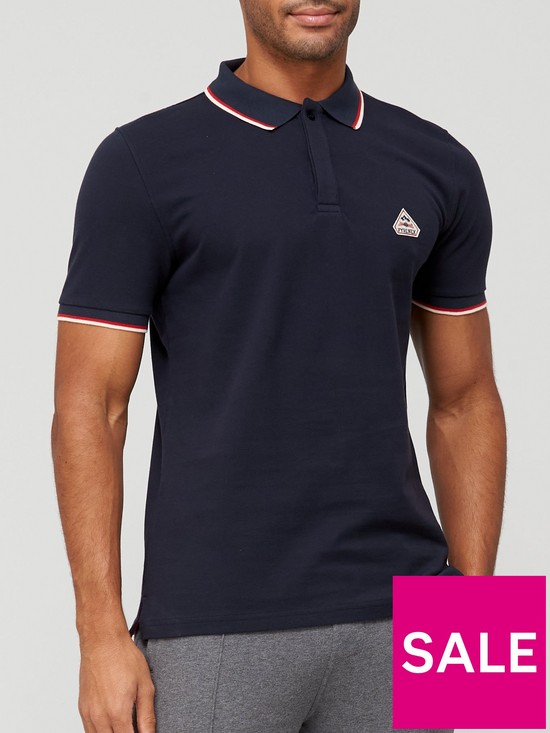 front image of pyrenex-leyre-polo-shirt-navy