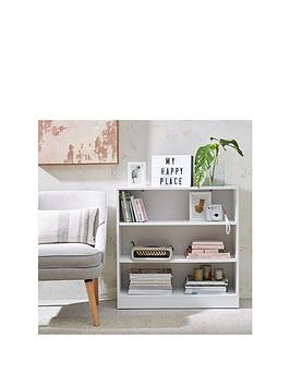 Product photograph of Everyday New Metro Small Wide Bookcase - White from very.co.uk