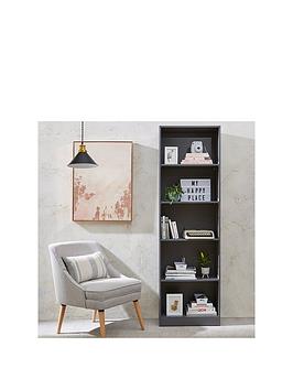 Product photograph of Everyday New Metro Tall Wide Bookcase - Grey from very.co.uk