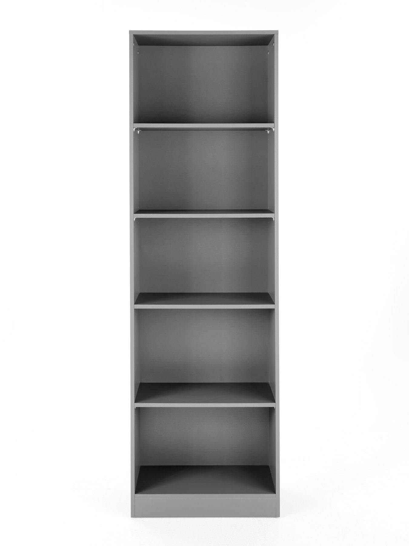 Very Home New Metro Tall Wide Bookcase Grey FSC® Certified very.co.uk