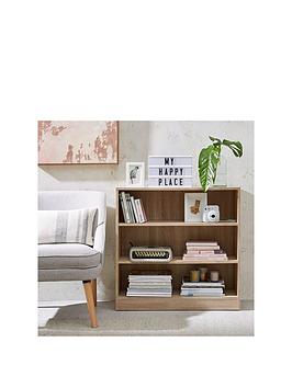 Product photograph of Everyday New Metro Small Wide Bookcase - Oak Effect from very.co.uk