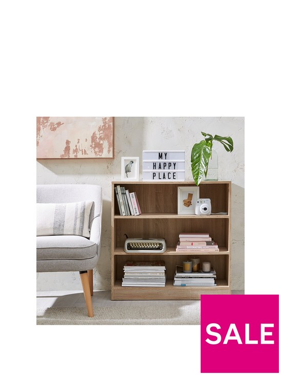 front image of very-home-new-metro-small-wide-bookcase-oak-effectnbsp--fscreg-certified