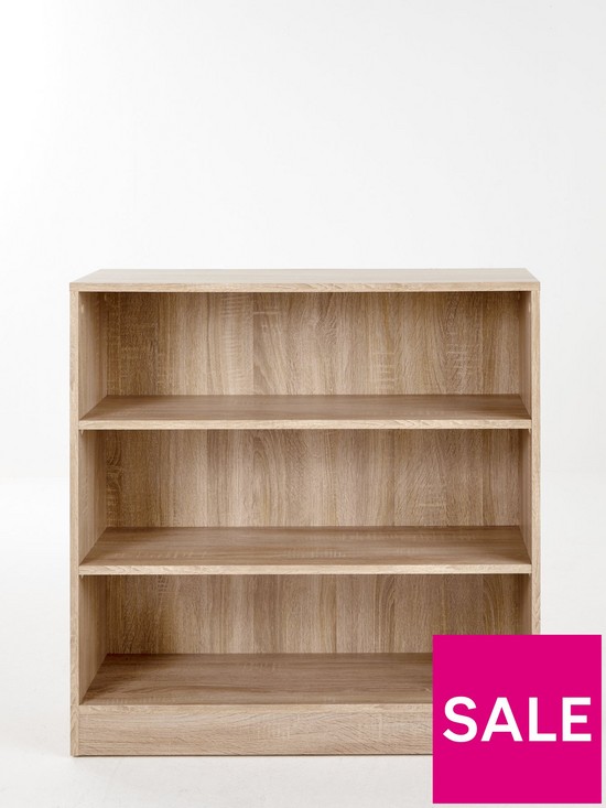 stillFront image of very-home-new-metro-small-wide-bookcase-oak-effectnbsp--fscreg-certified