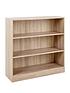  image of very-home-new-metro-small-wide-bookcase-oak-effectnbsp--fscreg-certified