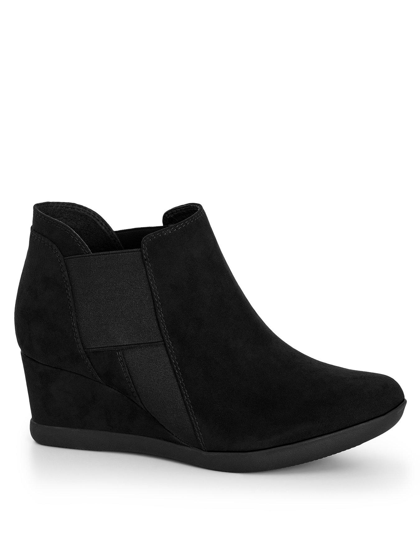 evans wedge boots