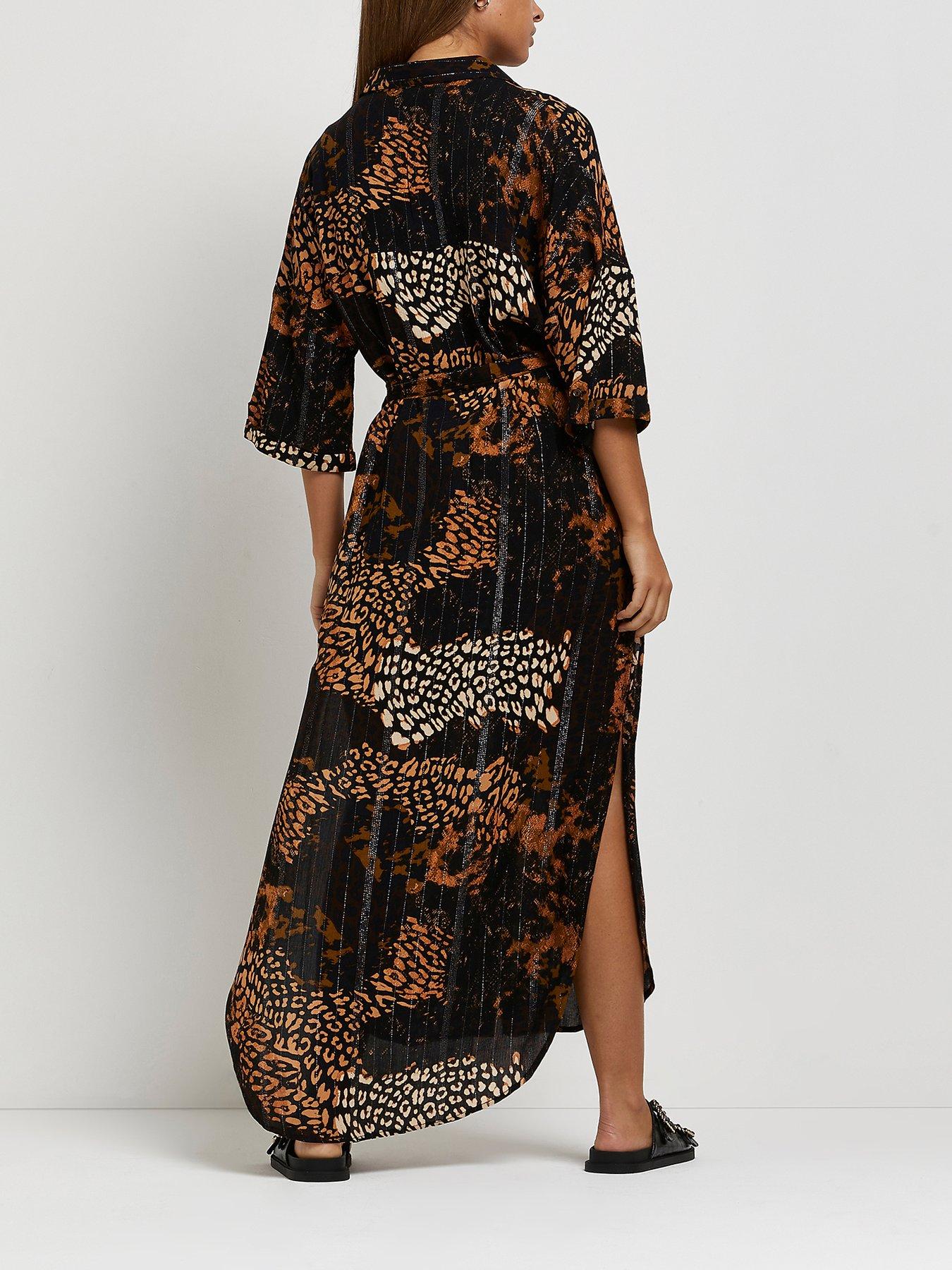 river island black beach dress