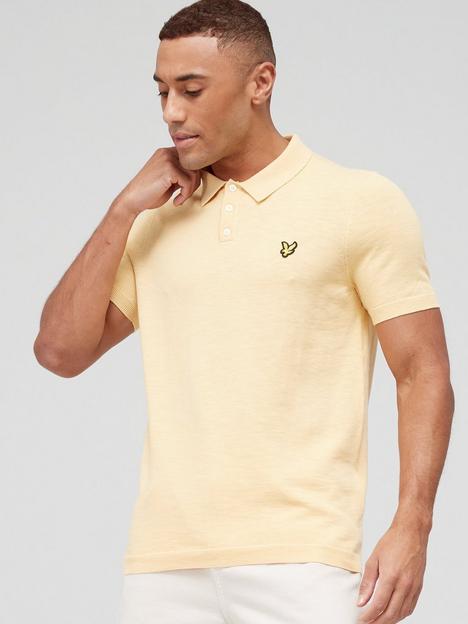 lyle-scott-slub-cotton-knitted-polo-shirt-yellow