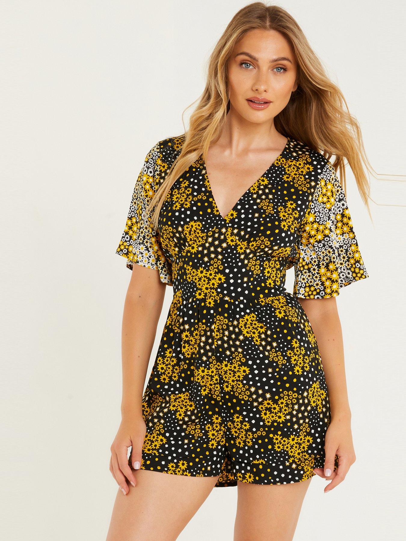 Quiz store floral playsuit