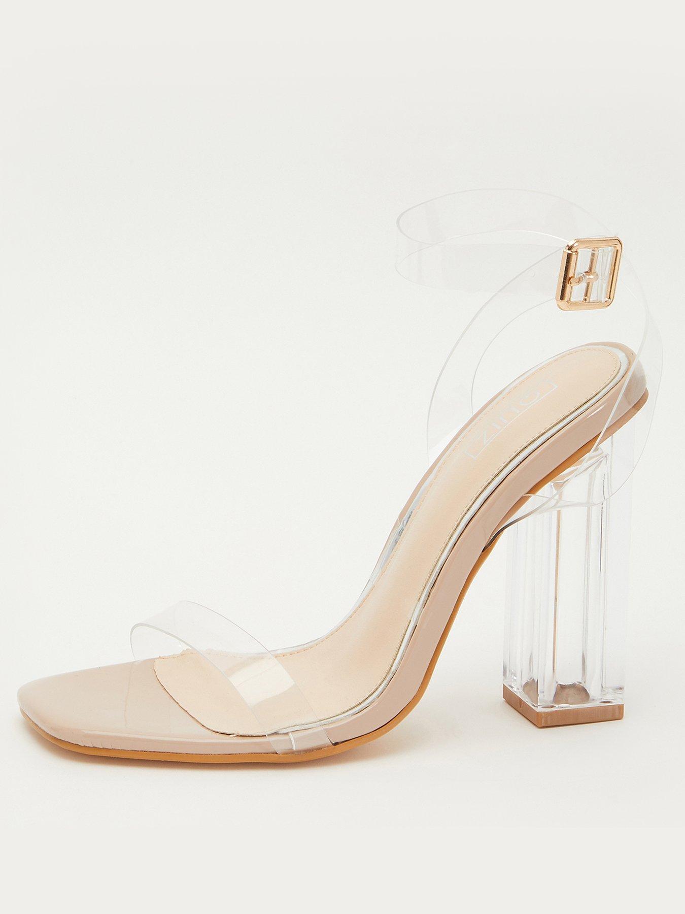 Clear best sale front heels