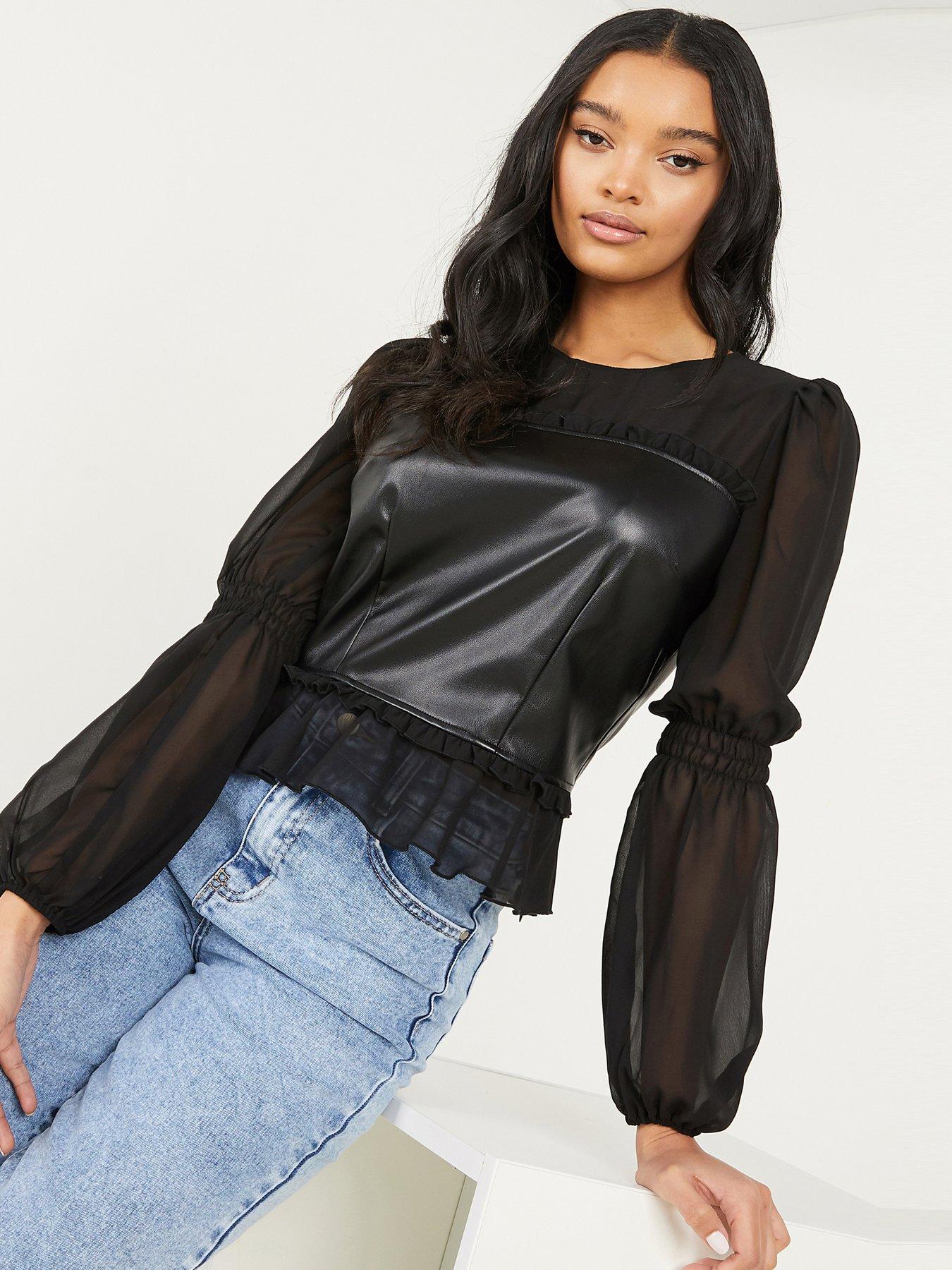 Blouses & shirts Faux Leather Top