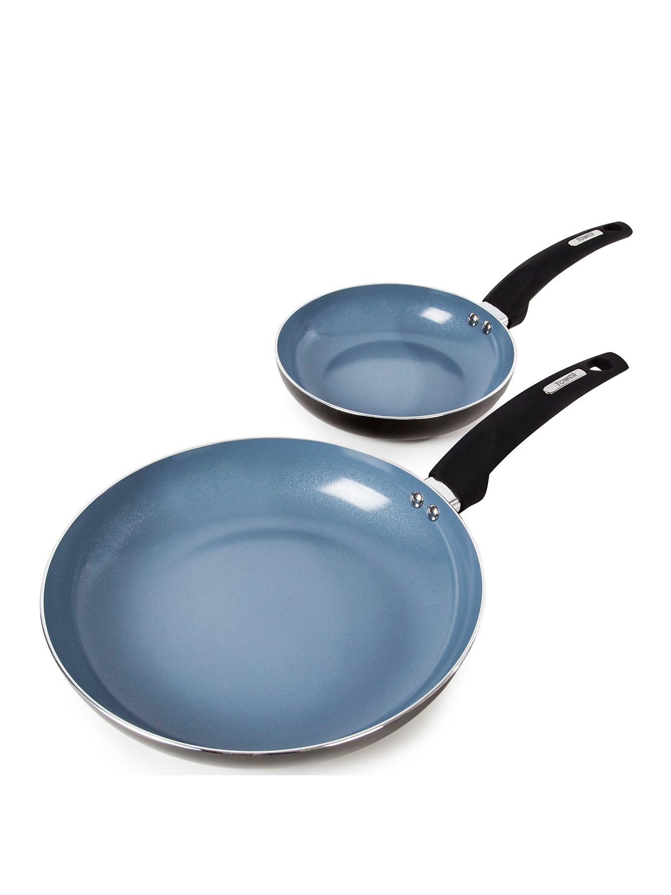 Product photograph of Tower Set Of 2 Frying Pans from very.co.uk