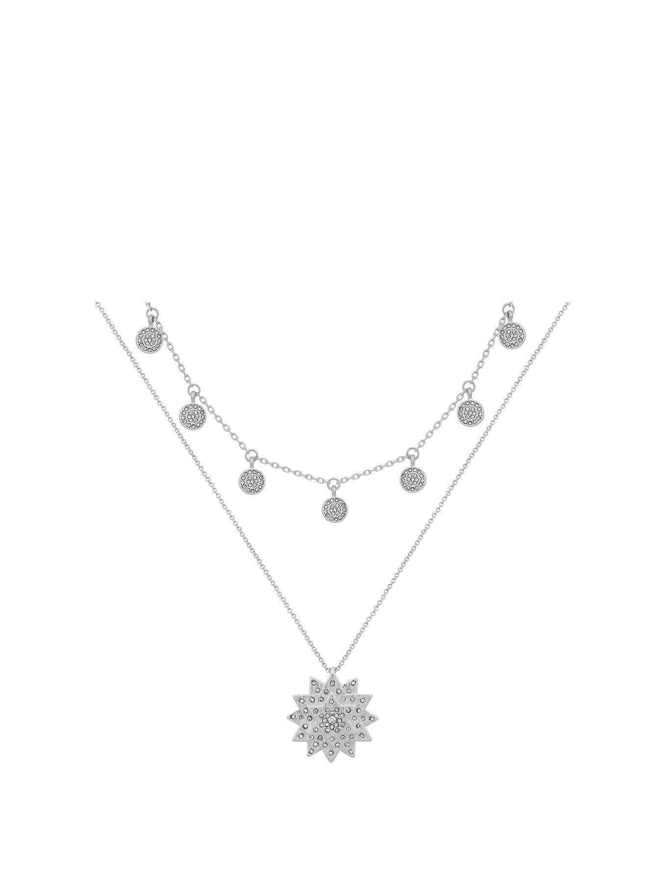 Jewellery & watches Silver Layered Star and Boho Coin Necklace