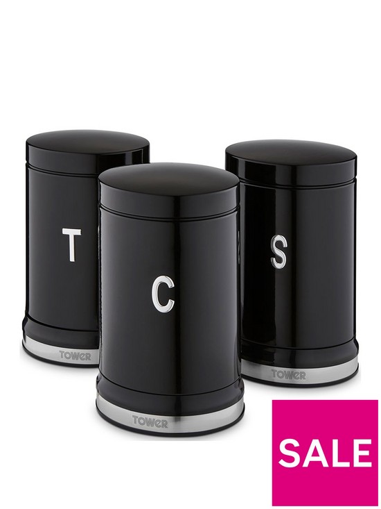 front image of tower-belle-set-of-3-canisters