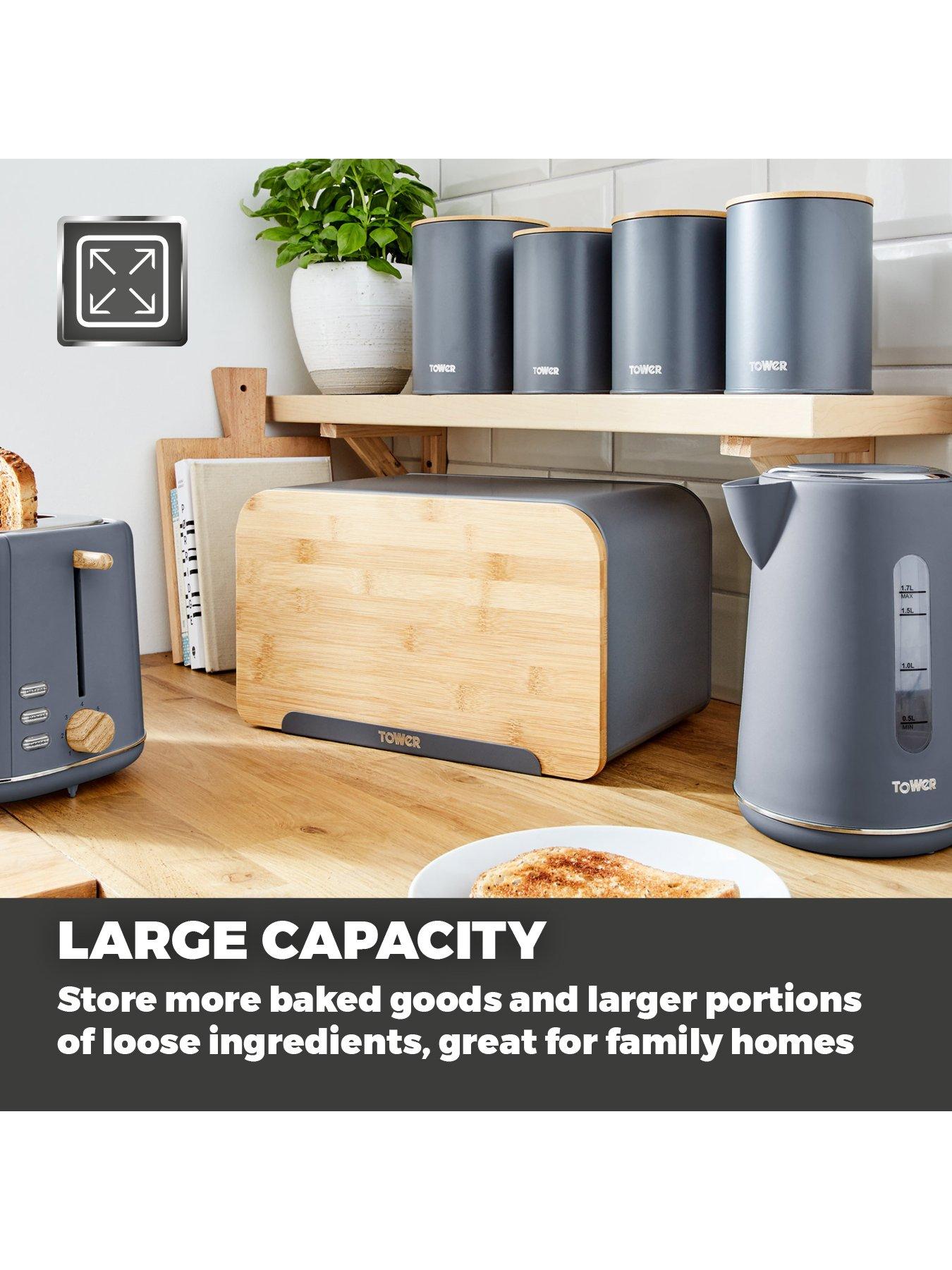 Image 6 of 6 of Tower Scandi Set of 3 Storage Canisters &ndash; Grey